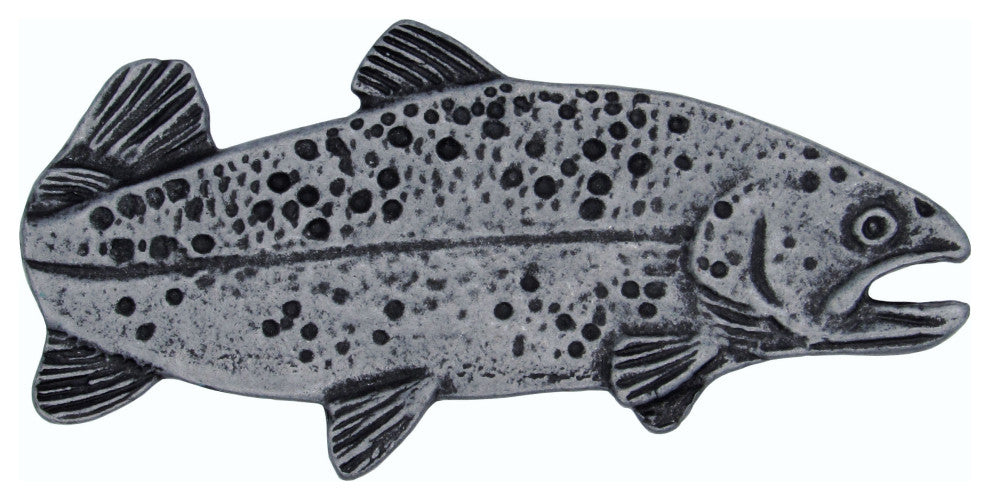Trout Right Facing Cabinet Knob, 2", Pewter