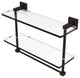 Montero 16" Two Tiered Glass Shelf with Integrated Towel Bar, Oil Rubbed Bronze