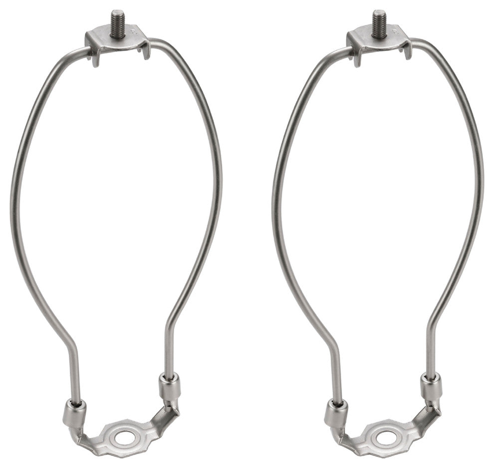 Aspen Creative 20003-22 9" Lamp Harp With Saddle, Satin Nickel, 2-Pack