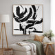 48x48" Original Large Modern Black white Minimal abstract art Ready wall art