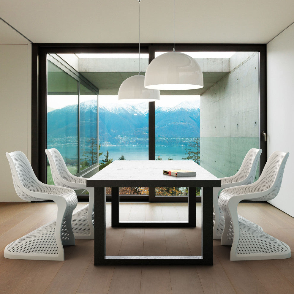 Compamia Bloom Outdoor Dining Chairs, Set of 2, White