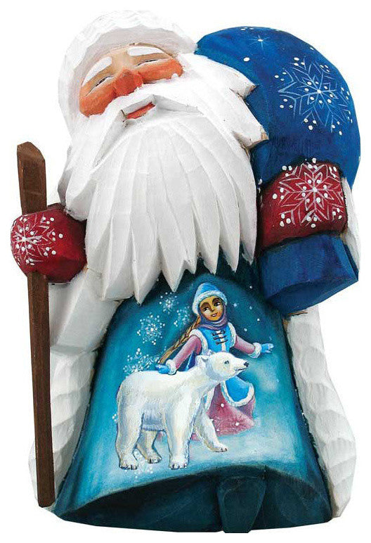 Snow Maiden Friend, Woodcarved Figurine
