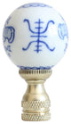 Blue and White Porcelain Ball Longevity Table Lamp Finial