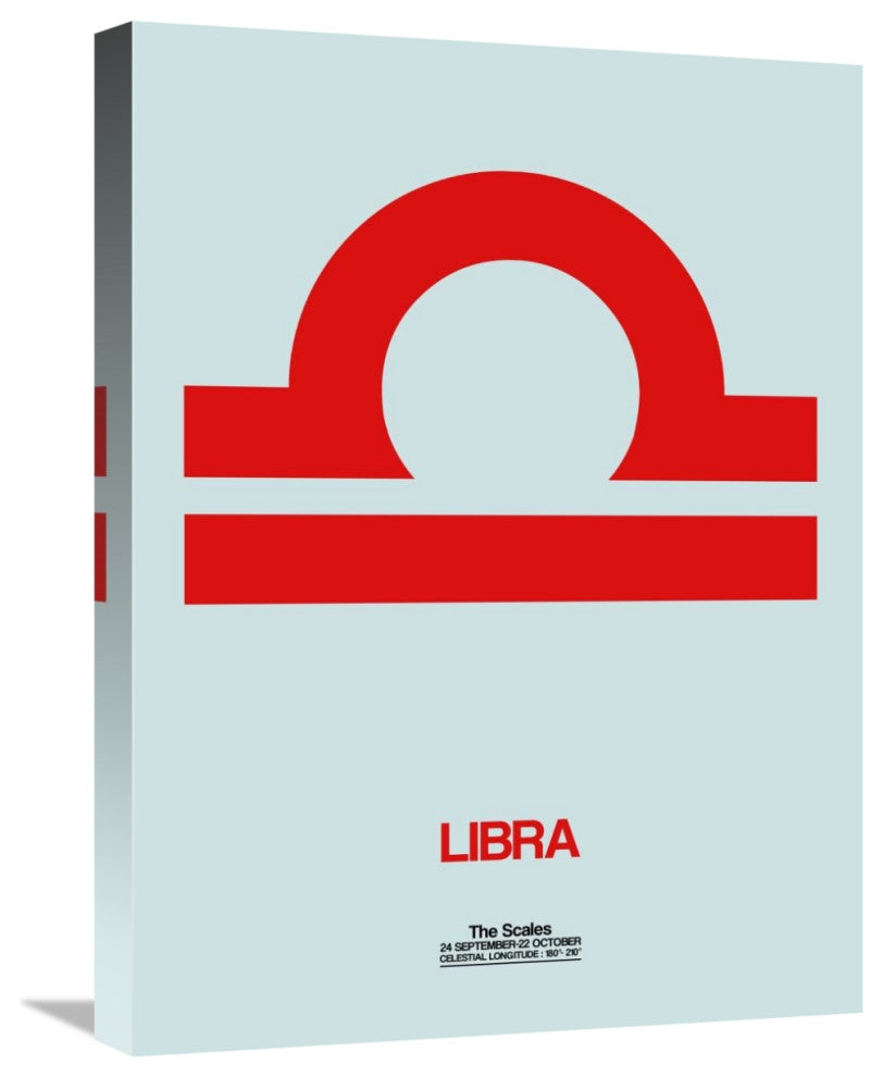 "Libra Zodiac Sign Red" Fine Art Print