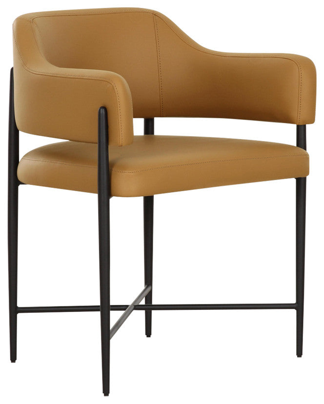 Sezanne Tan Vegan Leather Dining Chair