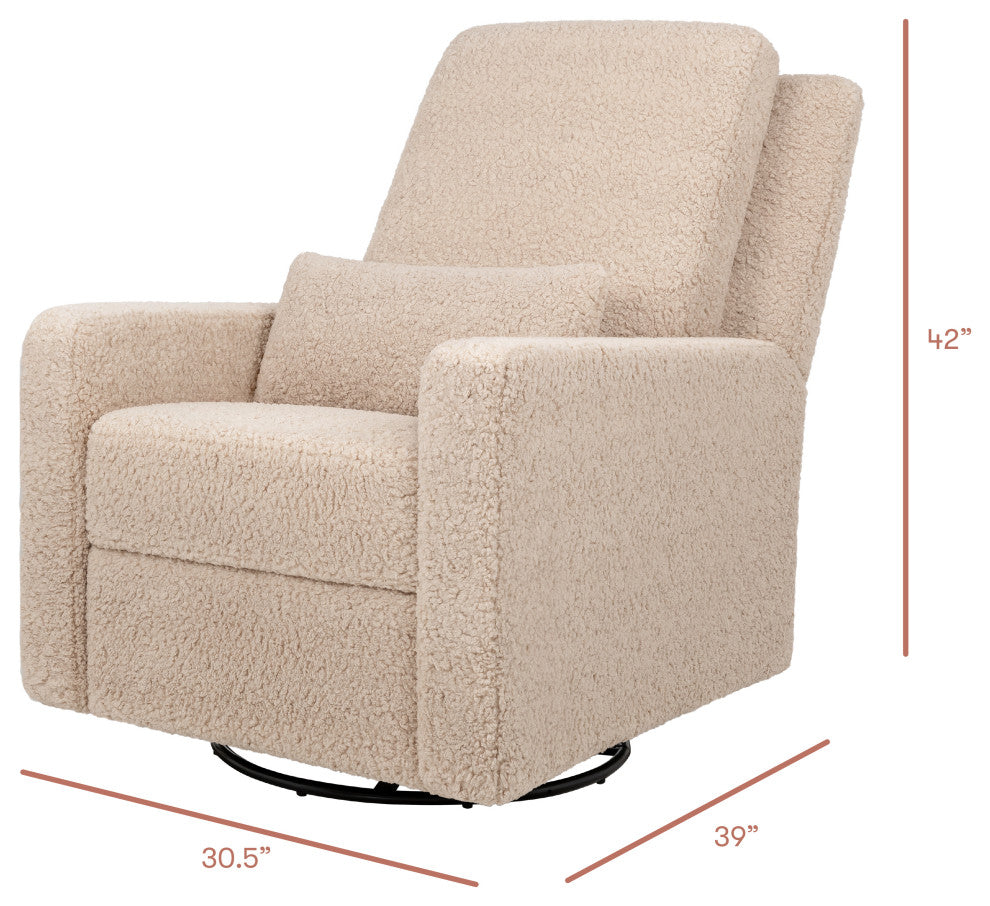 Sigi Recliner and Swivel Glider, Shearling, Chai Shearling