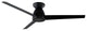Tip Top 3-Blade Smart Flush Mount Ceiling Fan 52" Matte Black, 3000K LED Kit