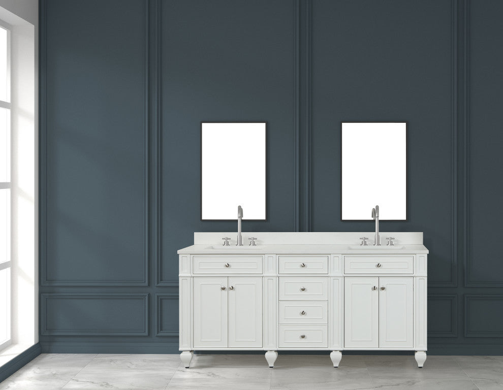 Winston 72" Double Vanity, White