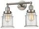 Canton 2-Light LED Bath Fixture, Brushed Satin Nickel, Glass: Seedy