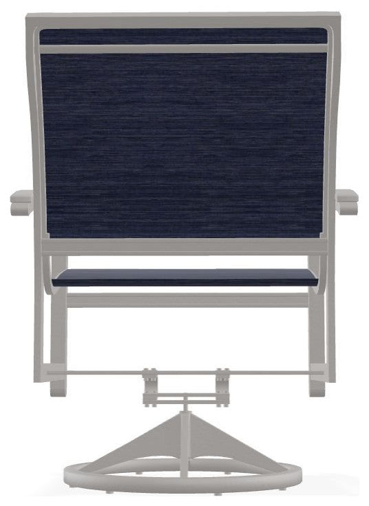 Bazza Sling Outdoor Swivel Rocker, Collect Indigo/Warm Gray