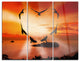 "Crow Heart at Sunset" Digital Metal Wall Art, 3 Panels, 36"x28"