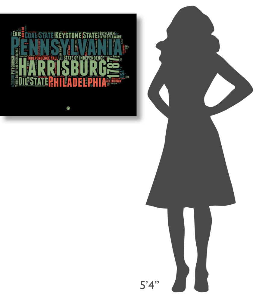 "Pennsylvania Word Cloud 1" Fine Art Print