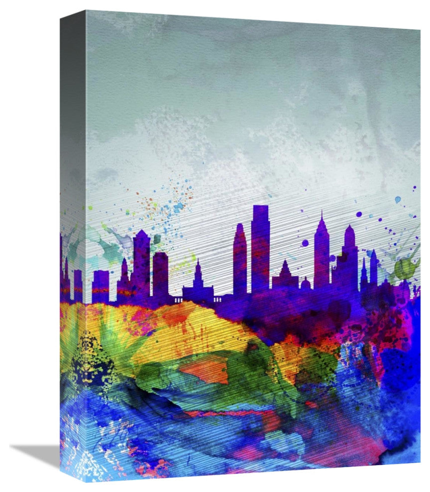 "Philadelphia Watercolor Skyline" Fine Art Print