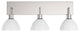 Modern 3-Light Bathroom Vanity Light Over Mirror with White Shades, Chrome