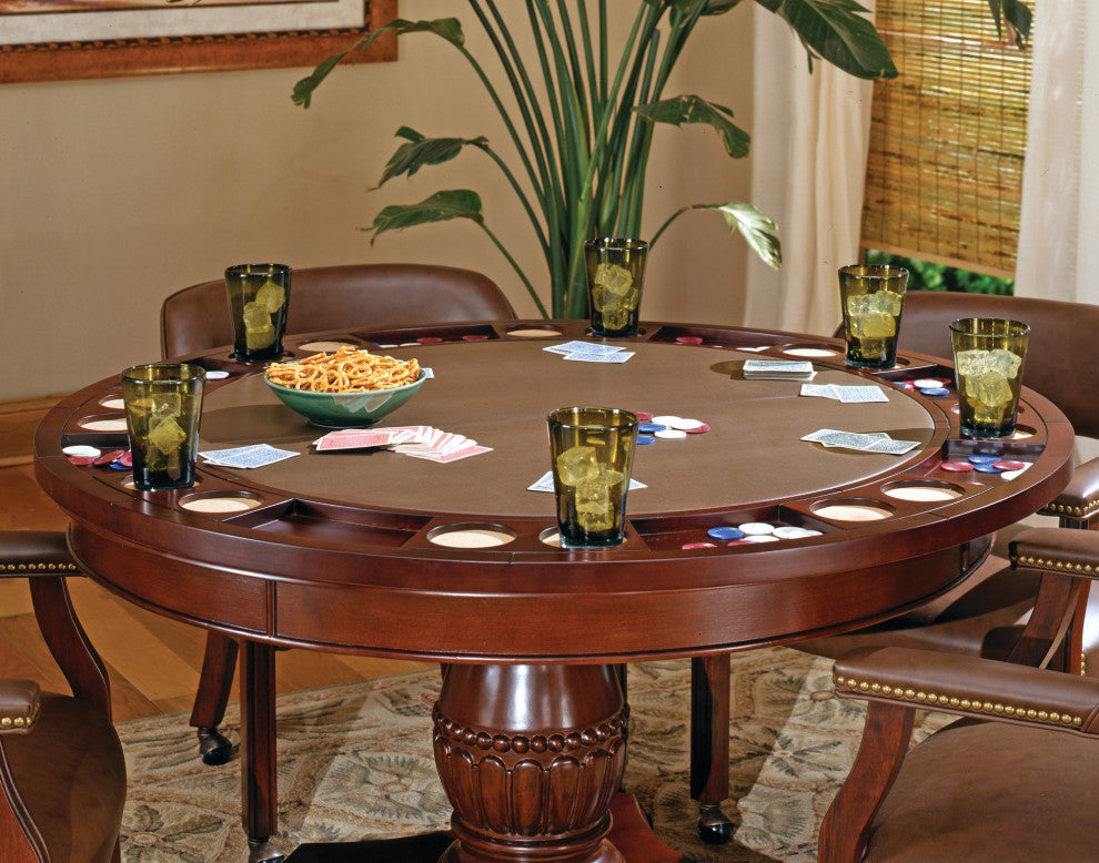 Tournament Captains Chair With Casters, Brown