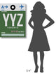 "YYZ Toronto Luggage Tag 1" Fine Art Print