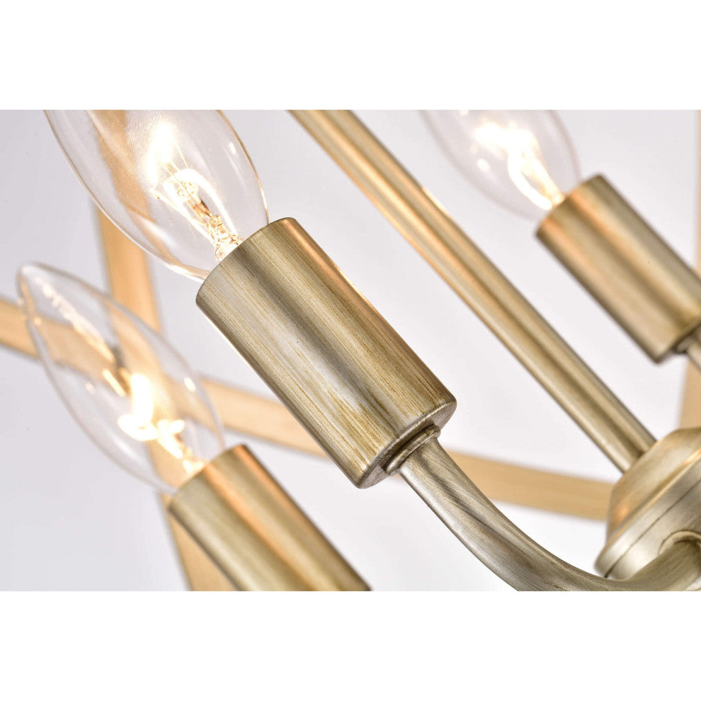 Iris Light Gold With Bronze Tone Large Orb 4-light Chandelier