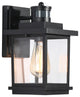 LNC 1-Light Matte Black Transitional Outdoor Wall Sconce, 11"h With Motion Sensor