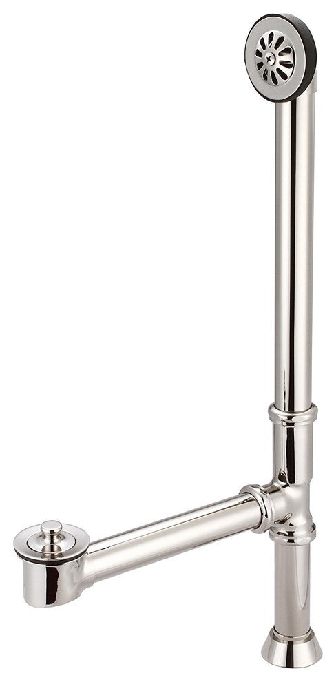 Lift And Turn Exposed Tub Drain, Finish: Polished Nickel