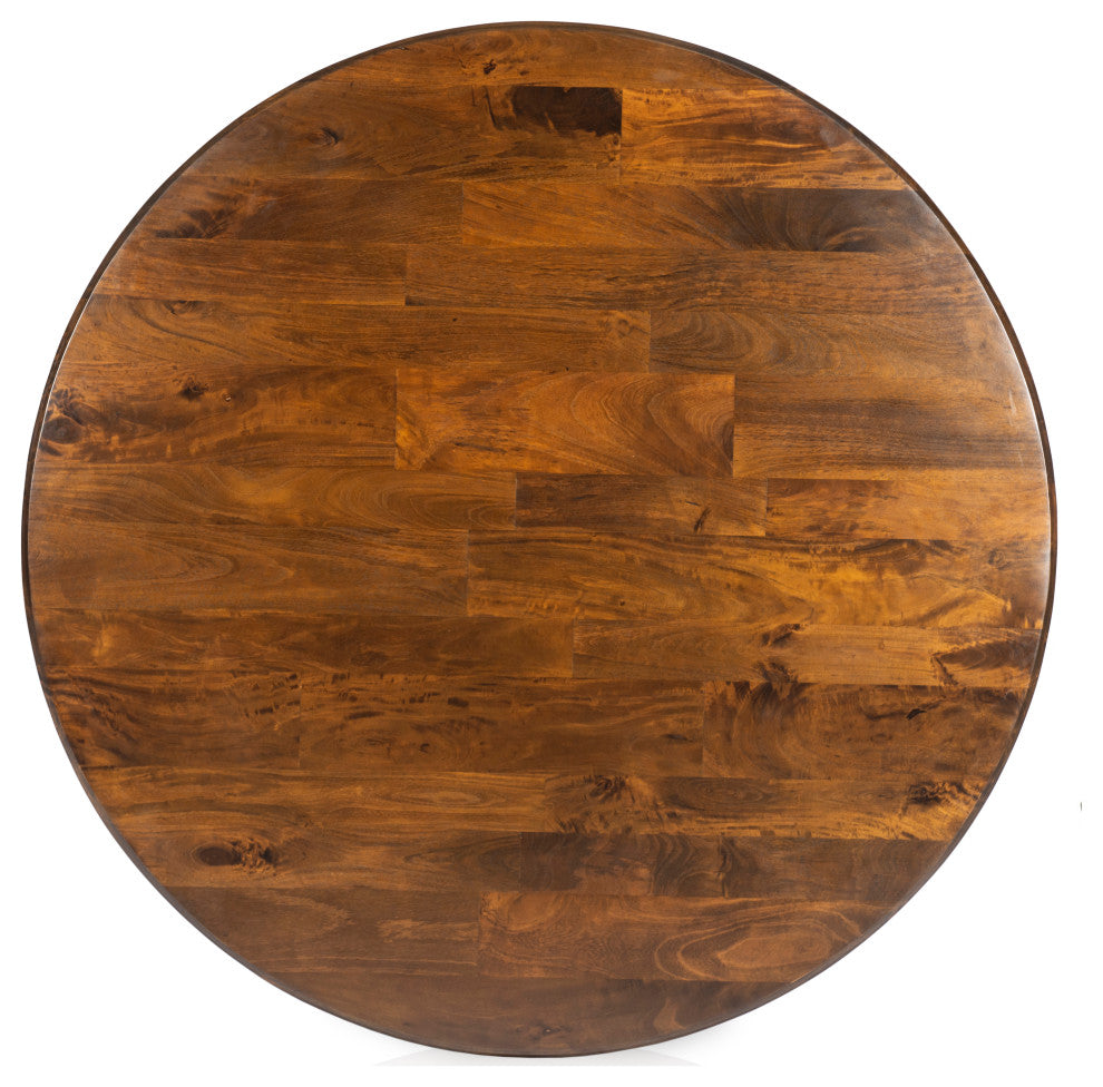 Magnolia Round Dining Table-60"-Dark Oak