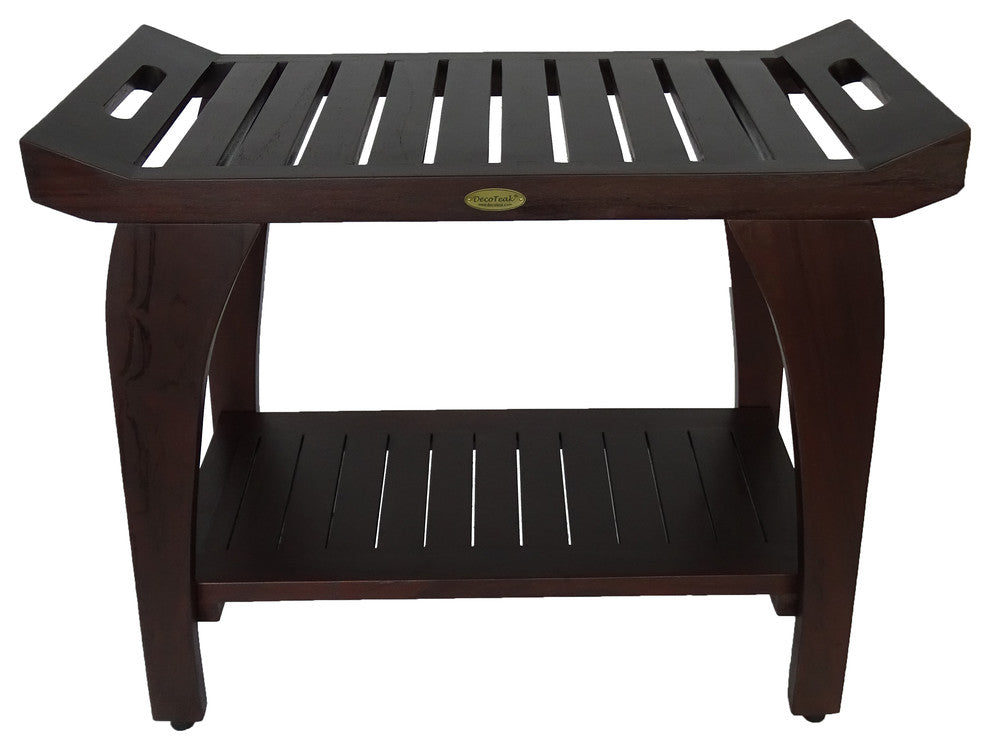 Tranquility Eastern Style Shower Bench With LiftAid Arms, 30"x23"
