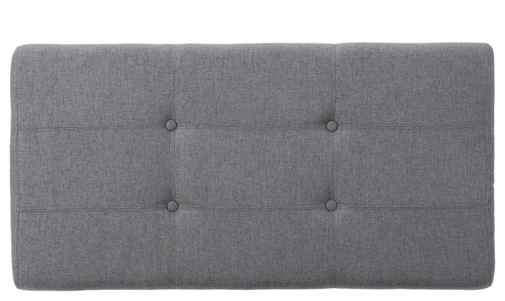 GDF Studio Katherine Tufted Fabric Storage Ottoman, Gray