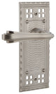 Craftsman Plate With Fleur Lever, Satin Nickel, Passage, Non-Handed
