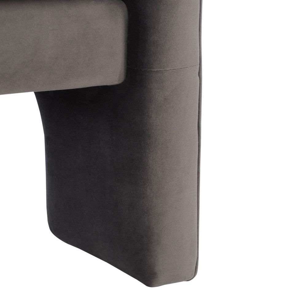 Safavieh Couture Londyn Upholstered Accent Chair, Dark Brown