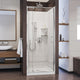 Dreamline Chrome With Clear Glass, Pivot Door With Walls Base