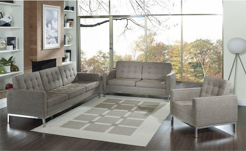 Modern Contemporary Living Room Wool Sofa Oatmeal