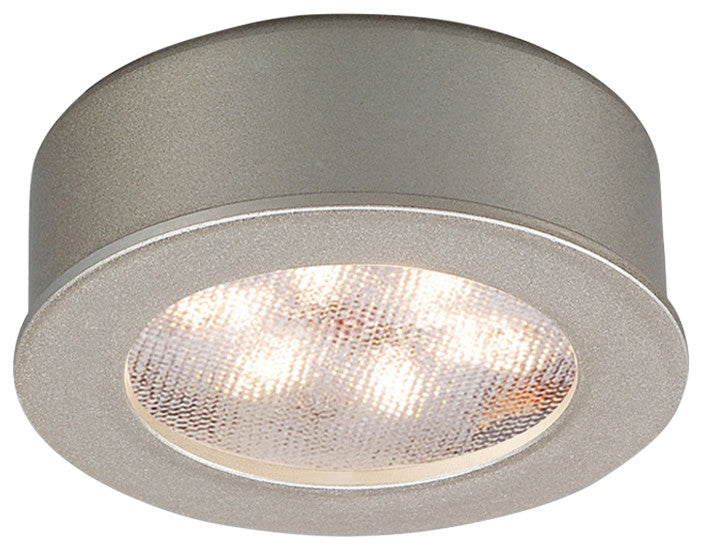 WAC Lighting LED Button Light, Brushed Nickel, Round, 2700k Warm White