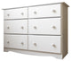 100% Solid Wood Double Dresser, White