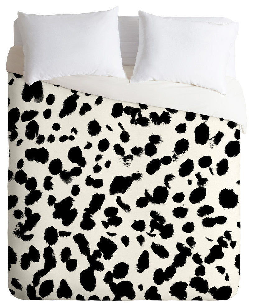 Amy Sia Animal Spot Black and White Duvet Cover, 88"x104"