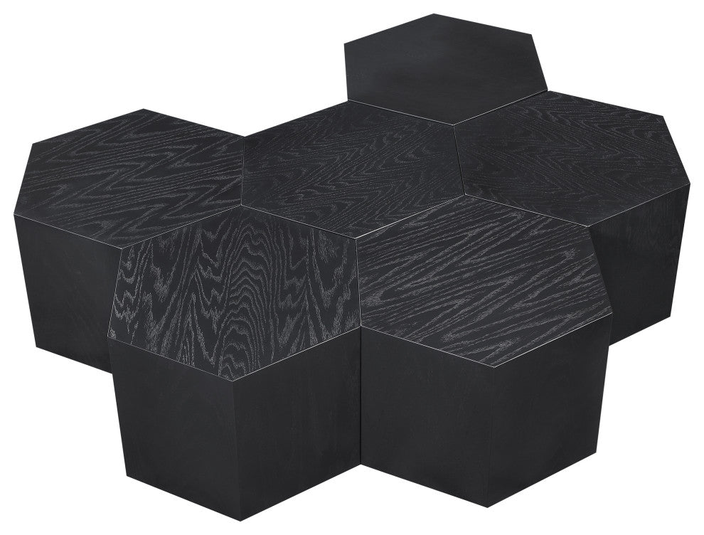 Eternal Modular Coffee Table, Black, 6 Piece