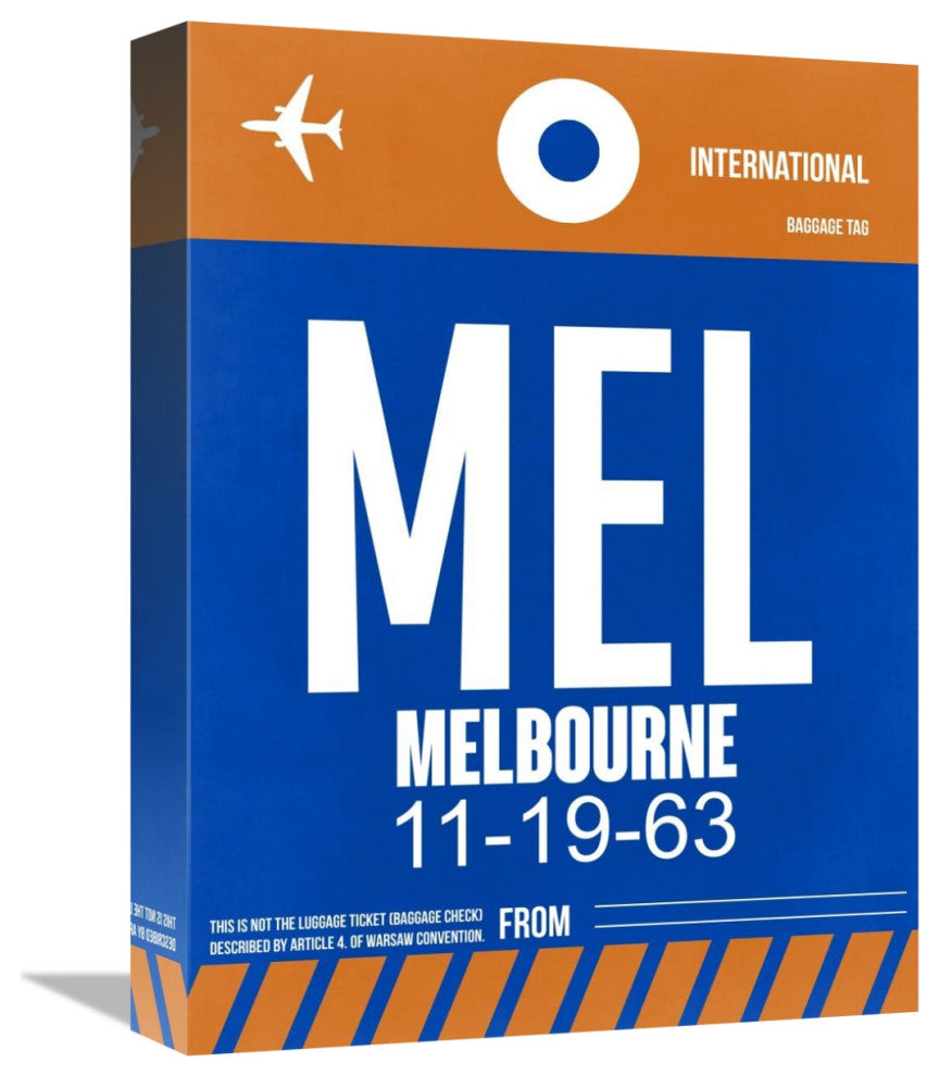 "MEL Melbourne Luggage Tag 2" Fine Art Print