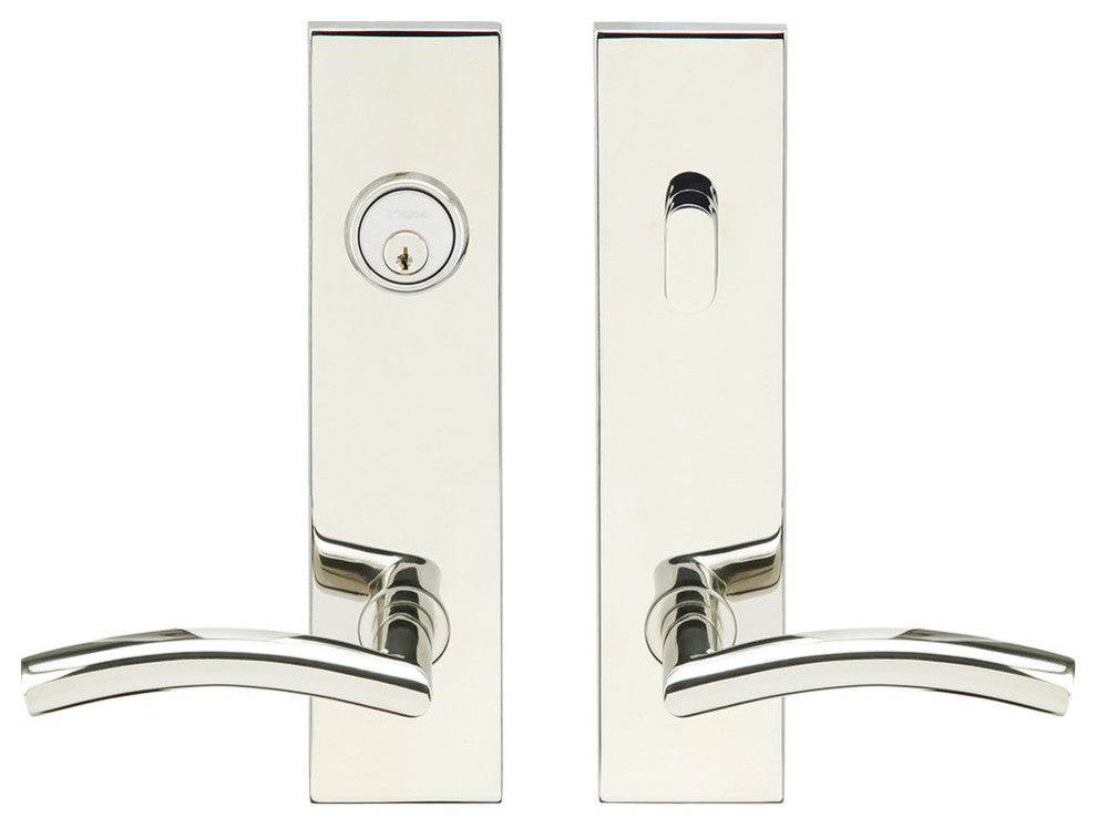 Brussels Lever, Tubular Entry, Single Cylinder, Left Hand, 2-3/8" Backset