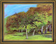 Claude Oscar Monet Fruit Trees Framed Premium Canvas Print, 21"x28"
