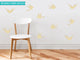 Modern Birds Fabric Wall Decals, Set of 10 Birds, Yellow