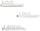 Decorative "Live" "Love" "Laugh" Wall Shelves, Set of 3, White