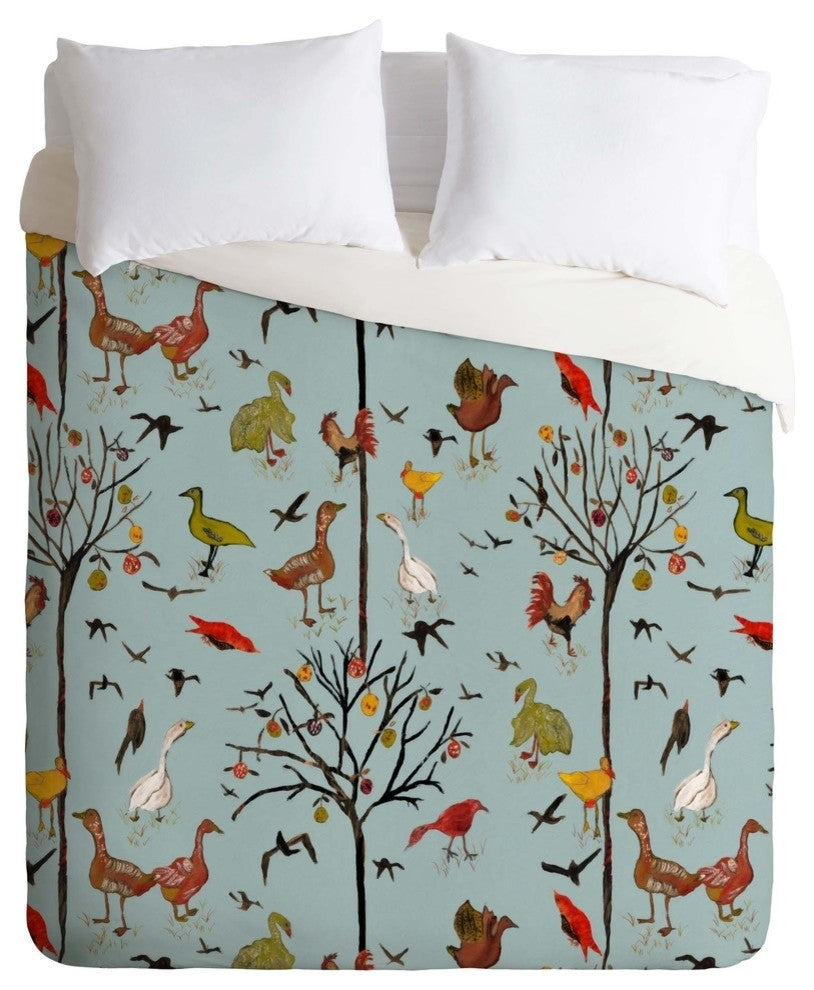 Deny Designs Rachelle Roberts Gathering Of The Webbed Feet Duvet Cover - Lightwe