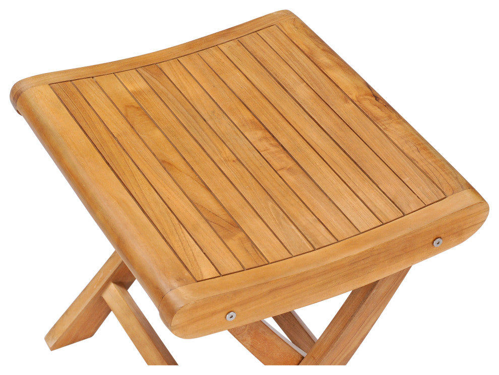 Teak Wood Italy Footstool / Side Table, made from A-Grade Teak Wood