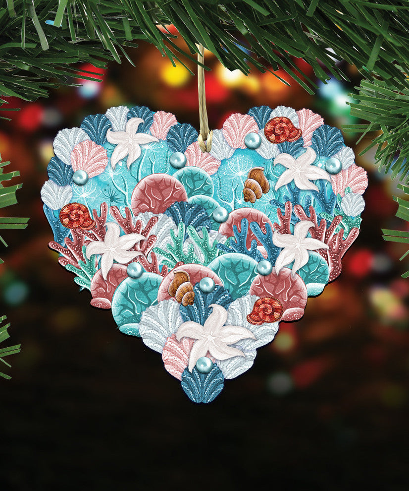 Costal Heart Door Ornament