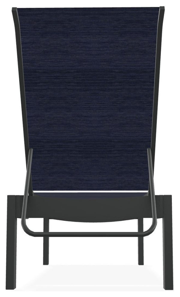 Leeward Sling Stackable Outdoor Chaise Lounge, Collect Indigo/Graphite