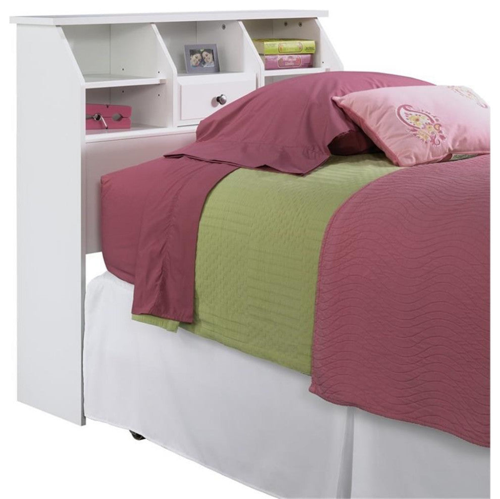 Sauder Shoal Creek Twin Bookcase Headboard in White