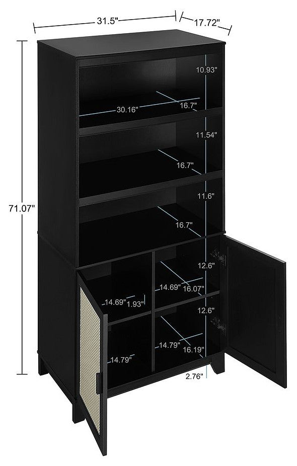 Manhattan Comfort Sheridan Bookcase Cabinet, Set of 2
