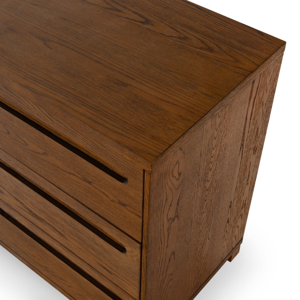 Safavieh Couture Tobiette 6 Drawer Wood Dresser, Medium Oak