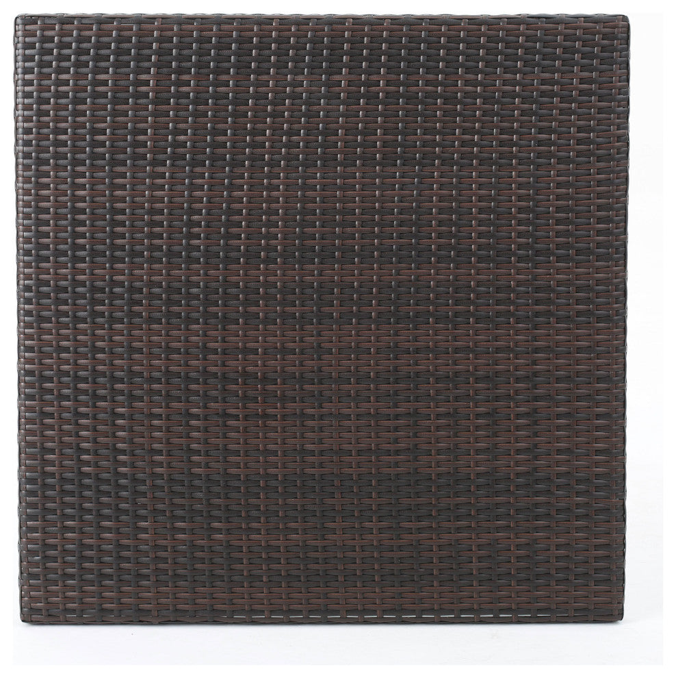 GDF Studio Marinelli Outdoor Multibrown Wicker Bar Table