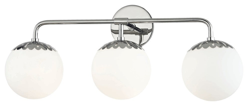 Paige 3-Light Bath Light, Polished Nickel Finish