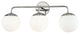 Paige 3-Light Bath Light, Polished Nickel Finish