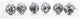 Set of 6 Ornaments BW